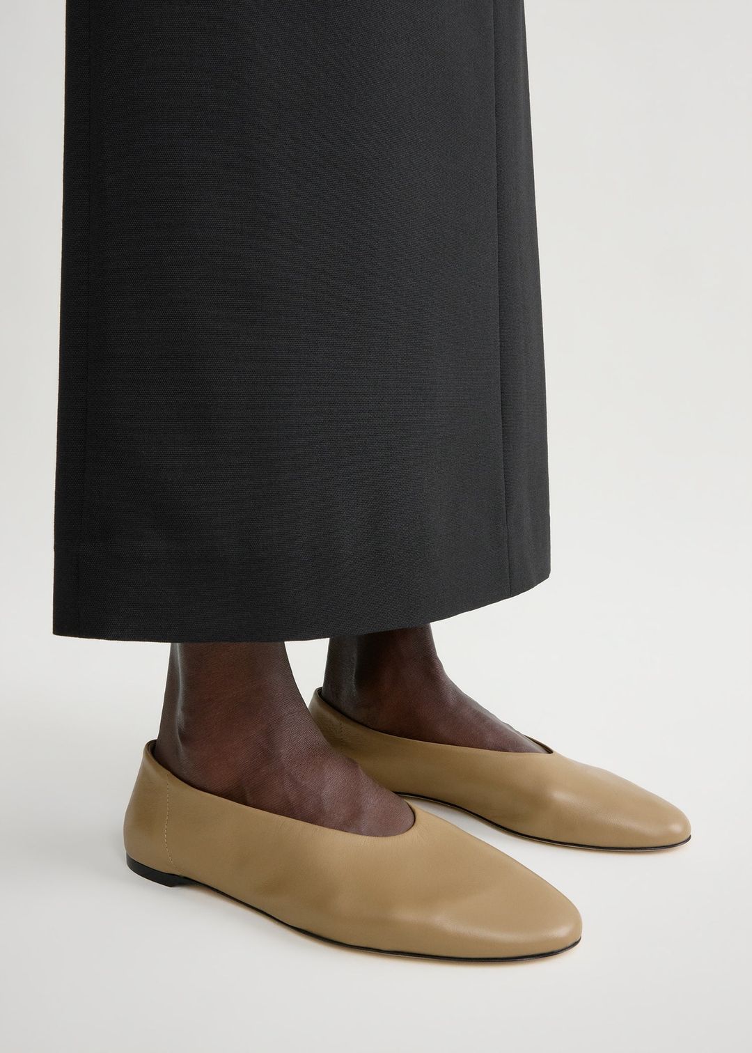 Slip nappa ballerinas desert #3