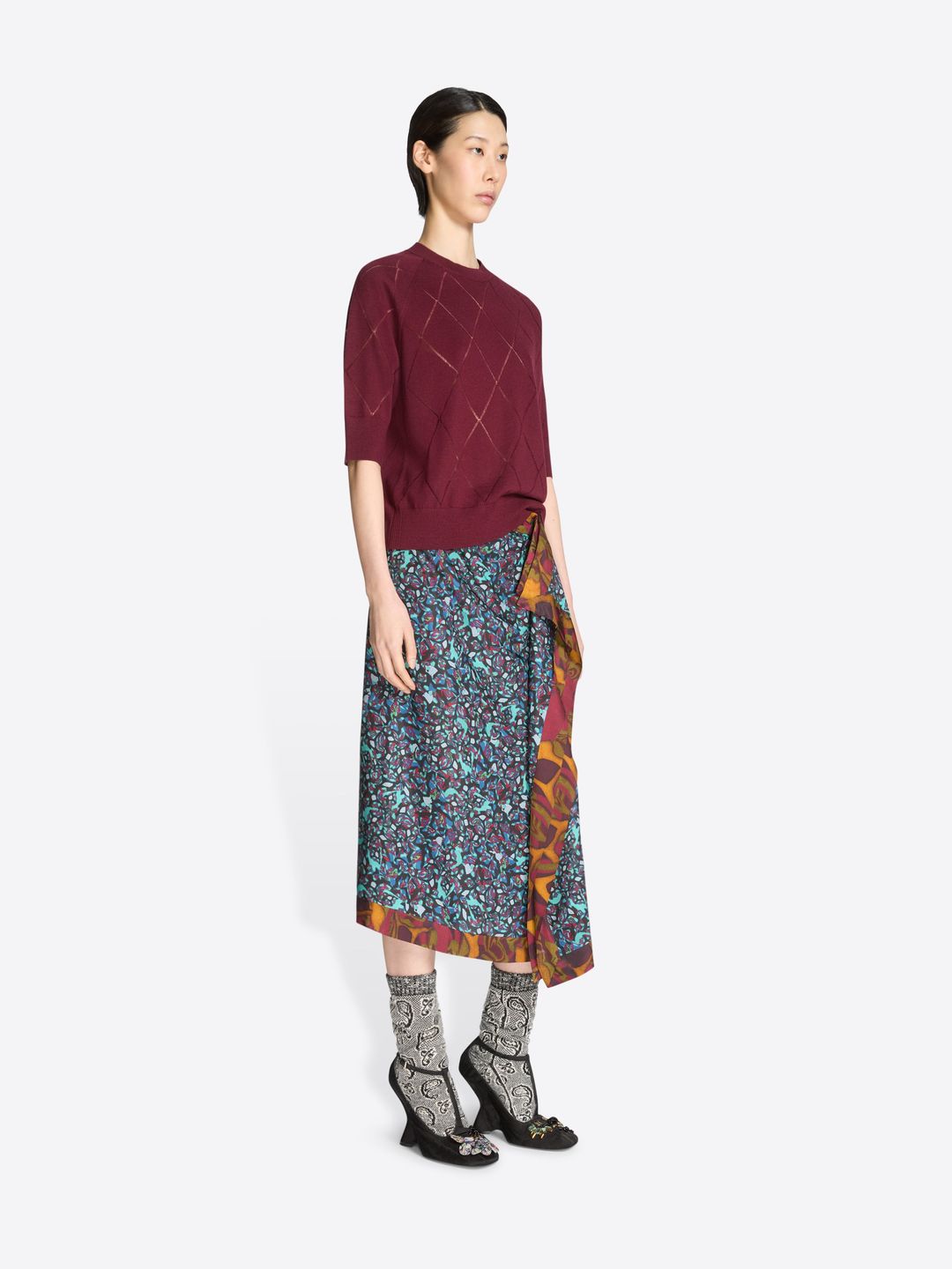 Draped viscose skirt #3