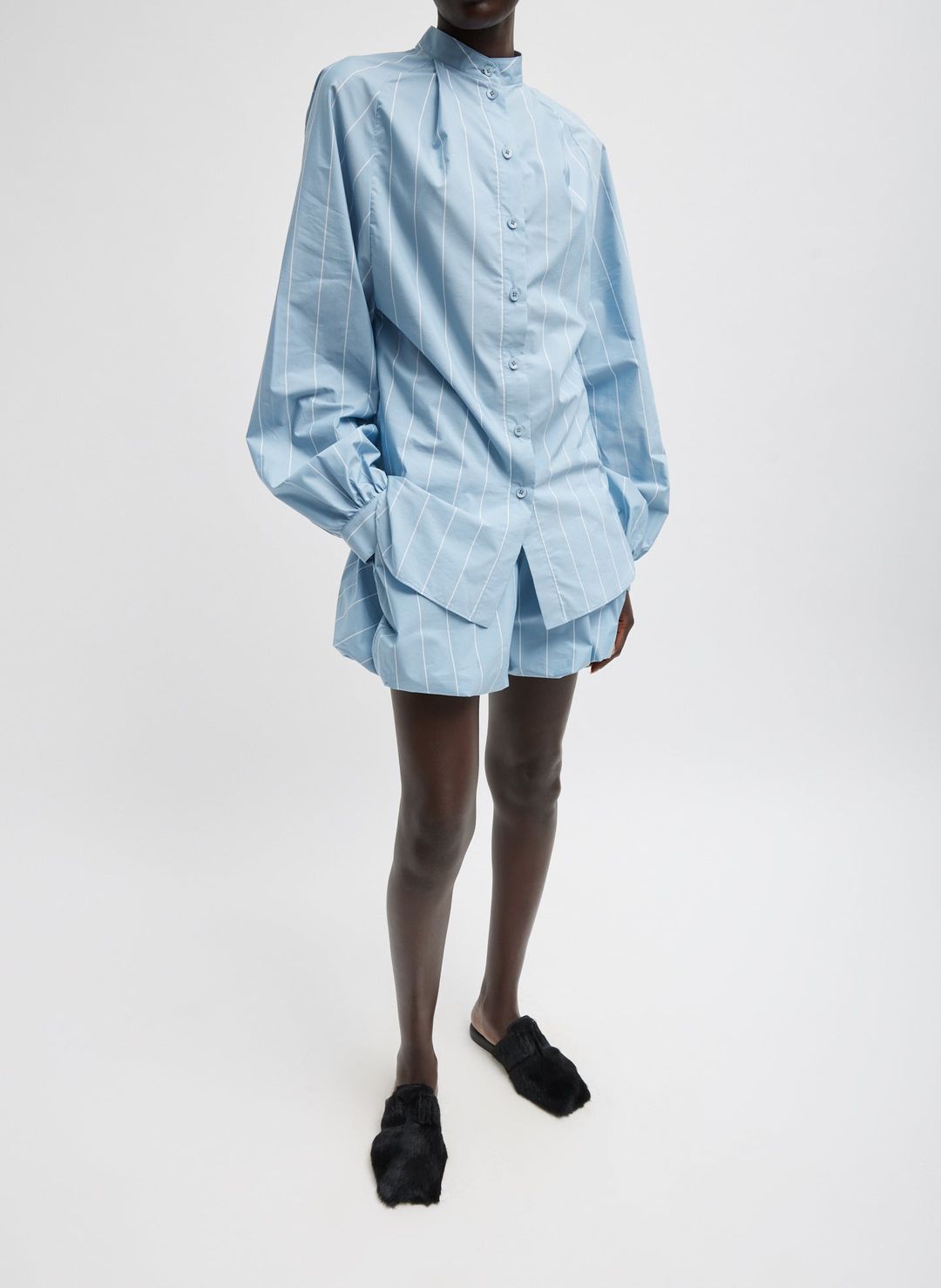 Striped Tech Poplin Bubble Short #5