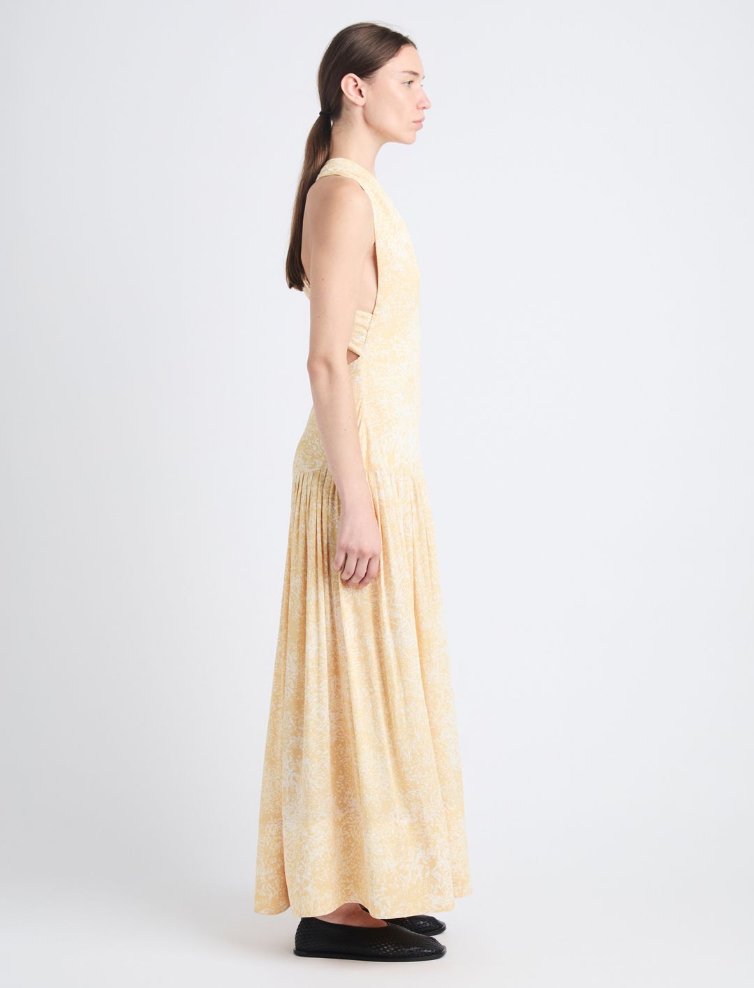 Simone Twist Back Dress in Printed Viscose Crepe #3