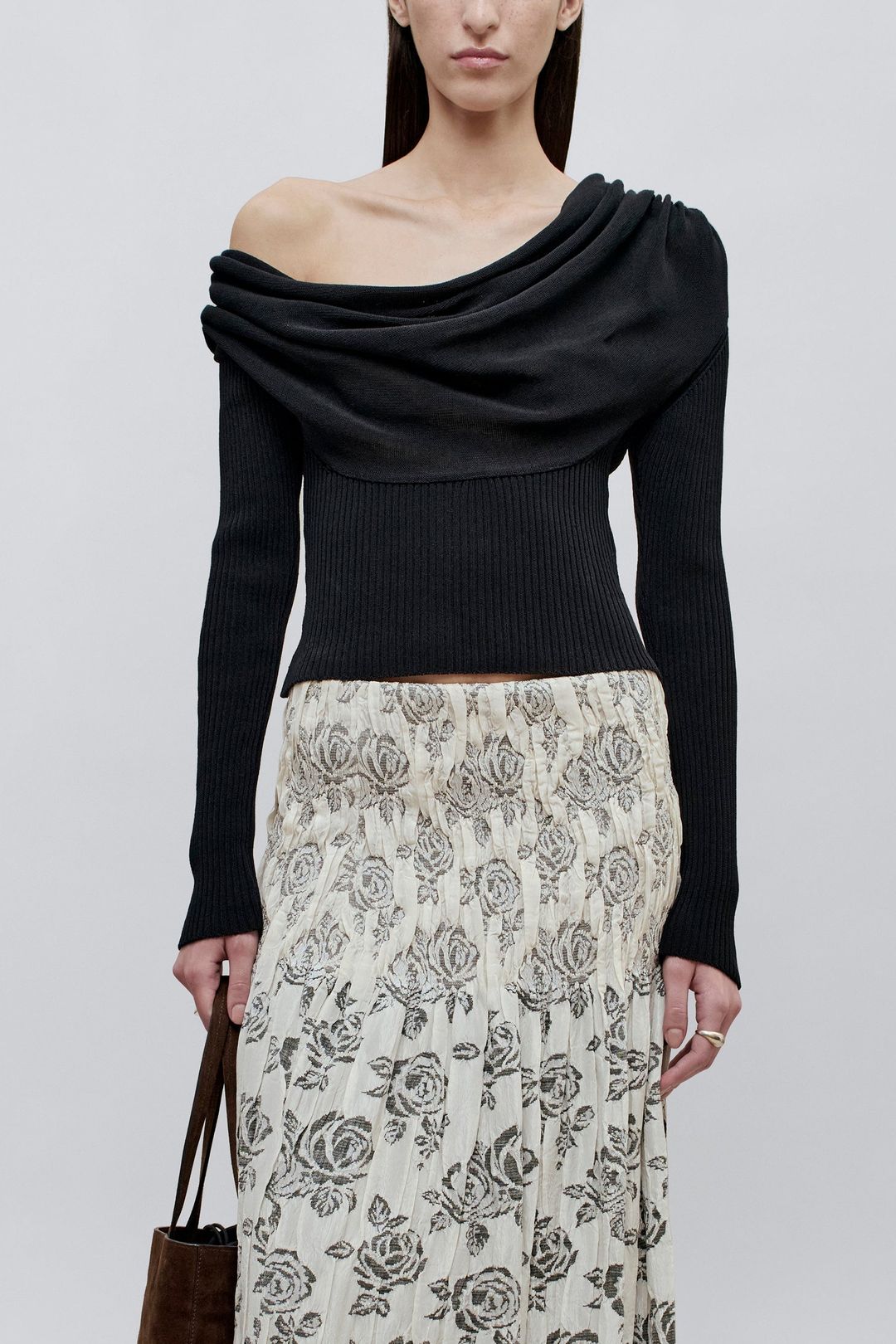 Michele Cowl Neck Sweater in Cotton Nylon