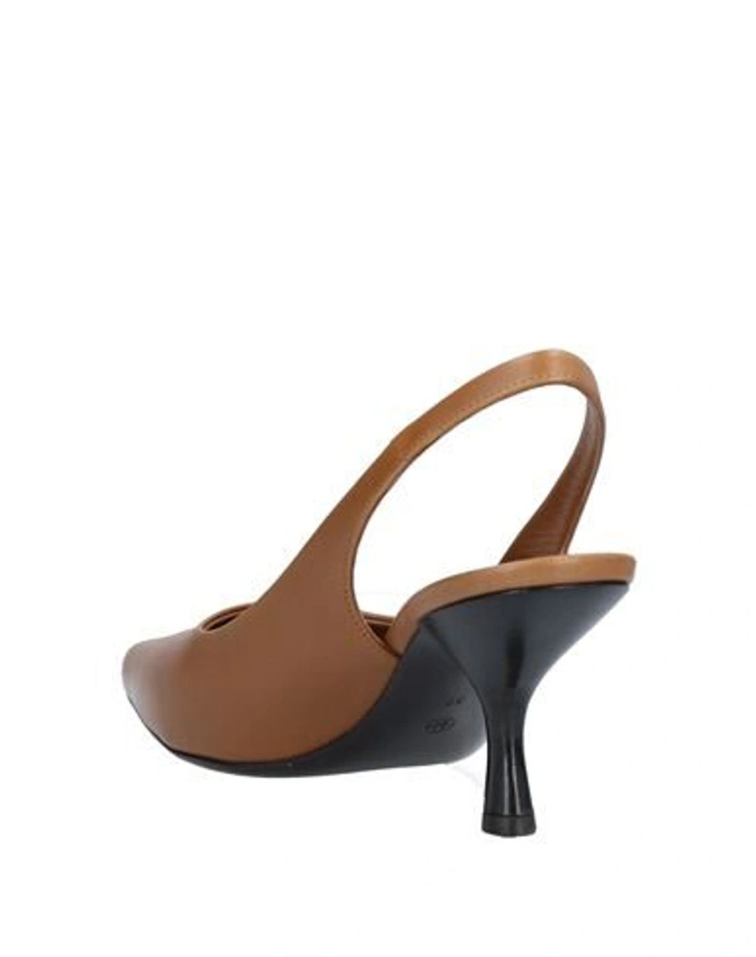 Bourgeoisie Leather Slingback Pumps In Caramel #10