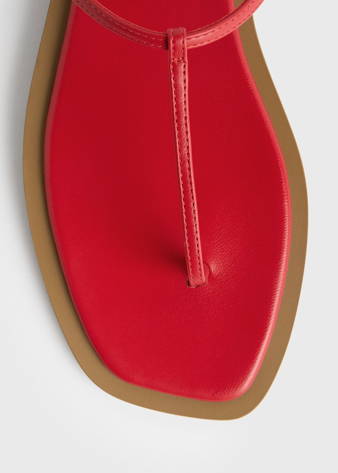 T-strap nappa sandals red/desert #7