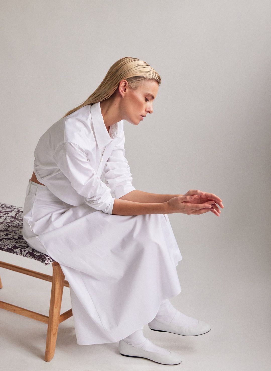 Eco Poplin Back Wrap Skirt #2