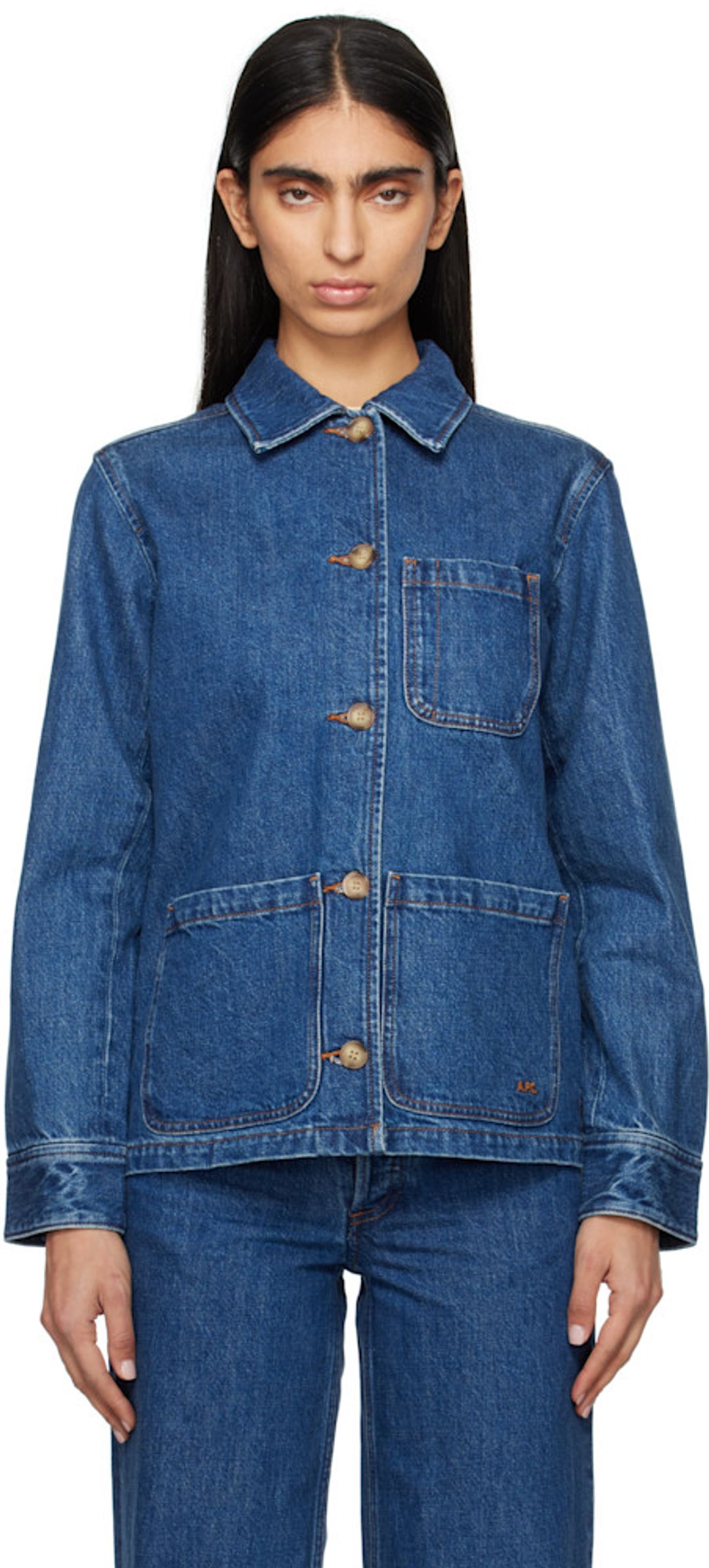 Blue Silvana Logo Denim Jacket