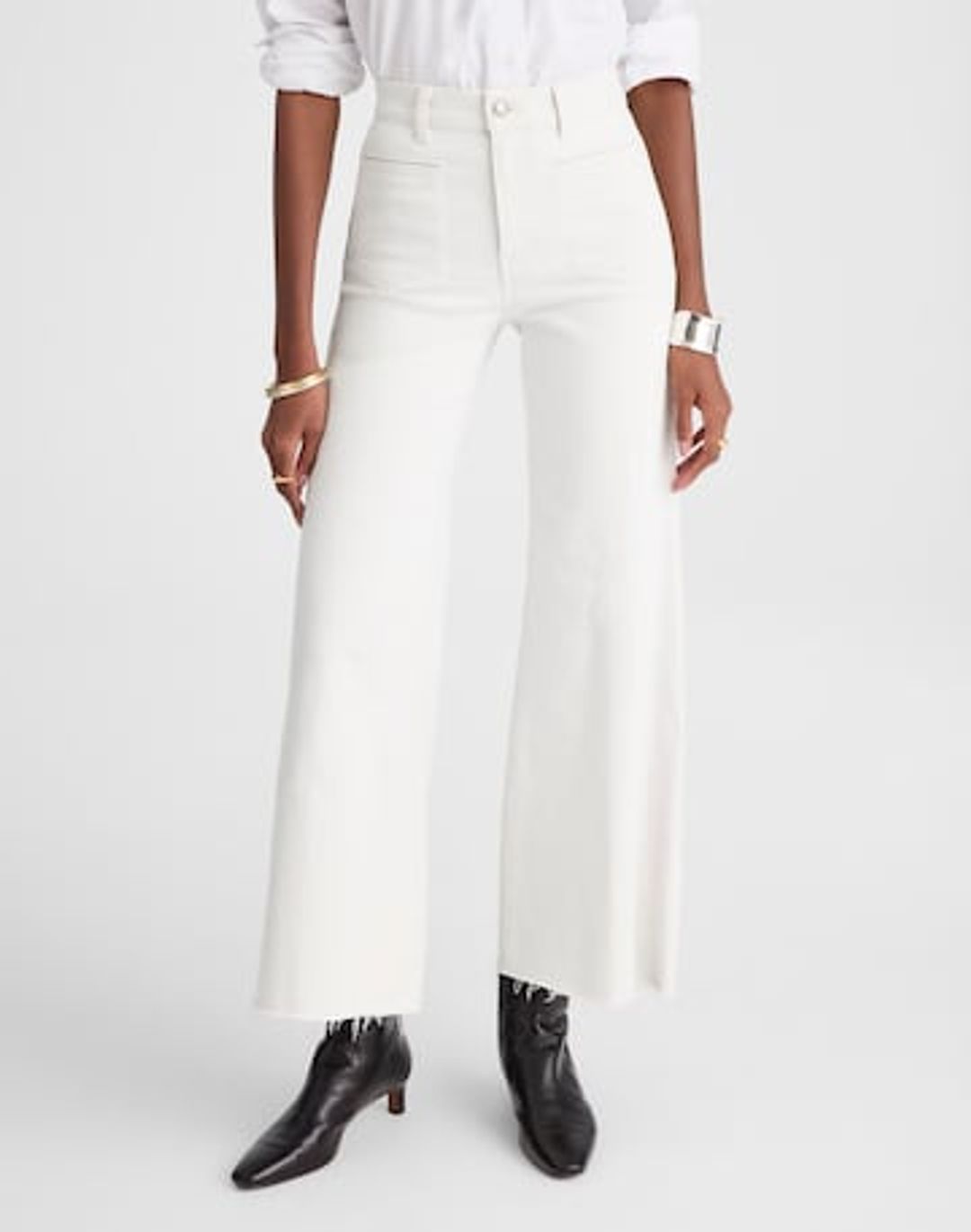 flared wide leg w. welt pkt