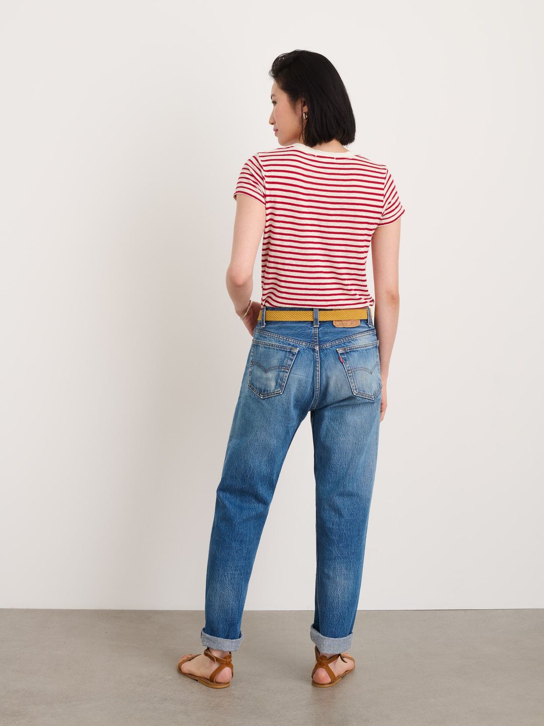 Prospect Striped Tee in Linen #6