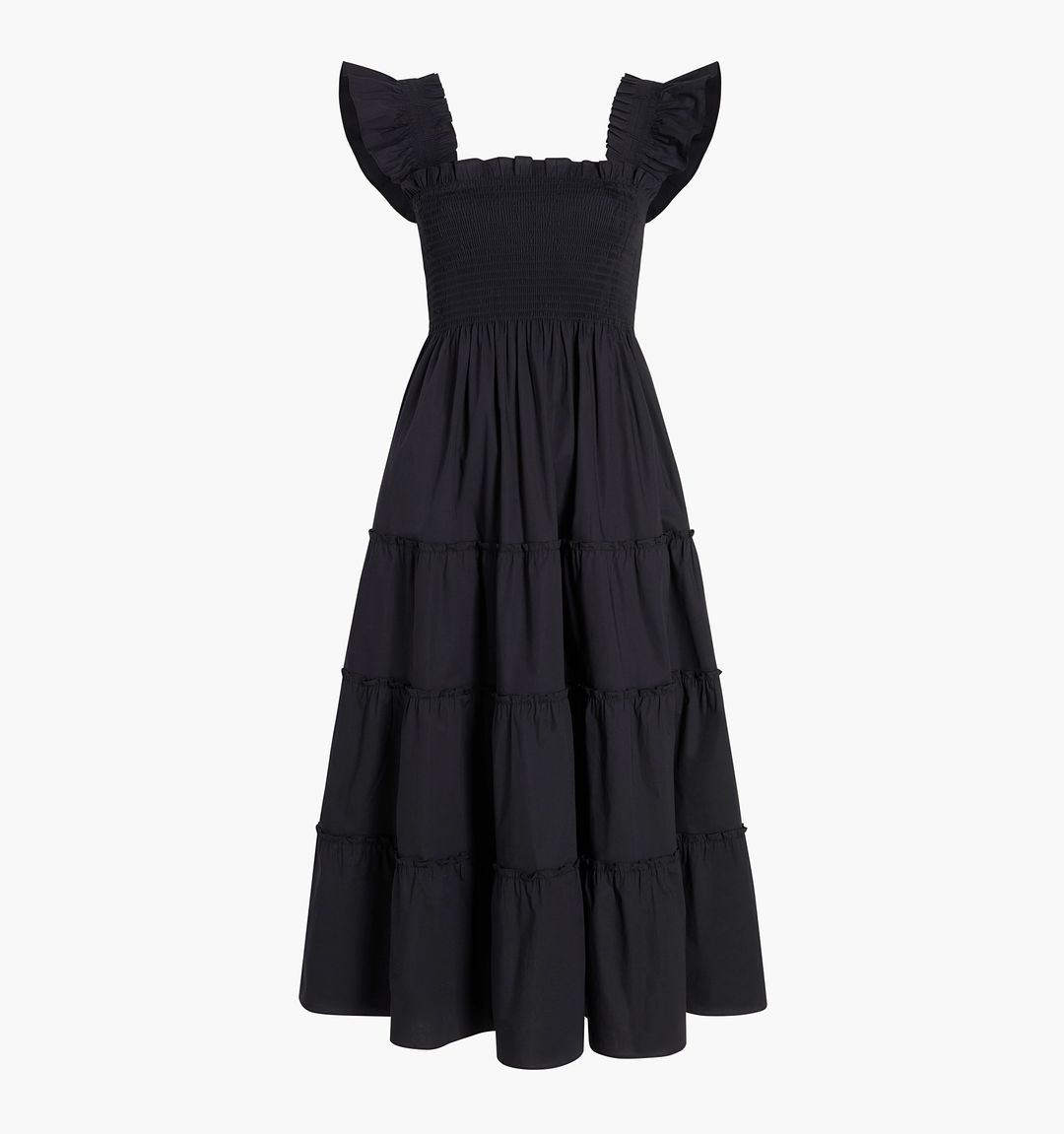 The Ellie Nap Dress - Black Cotton