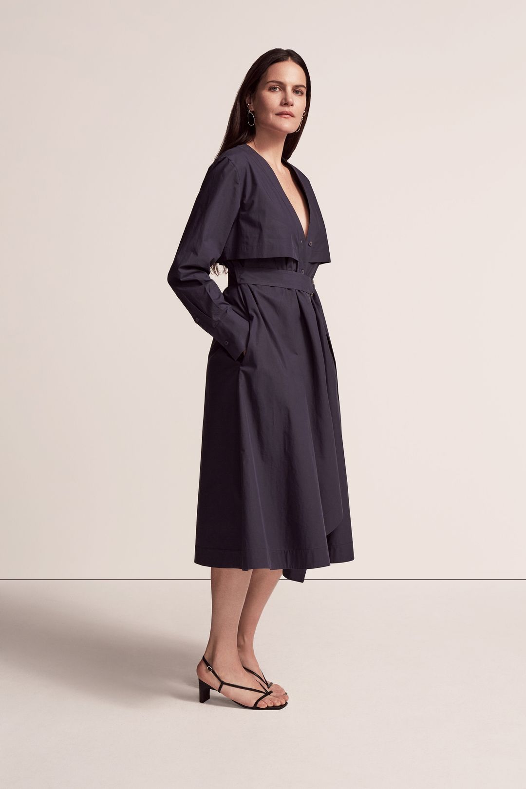 V-Neck Shirt Dress #3