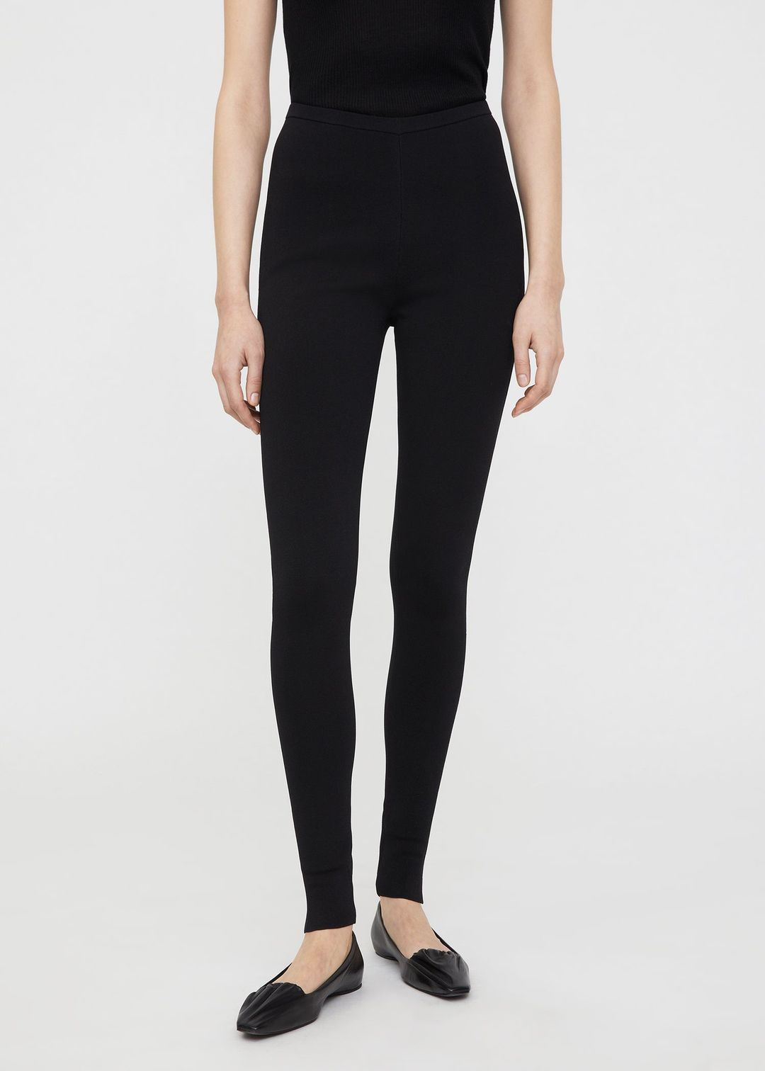Compact knit leggings black #2