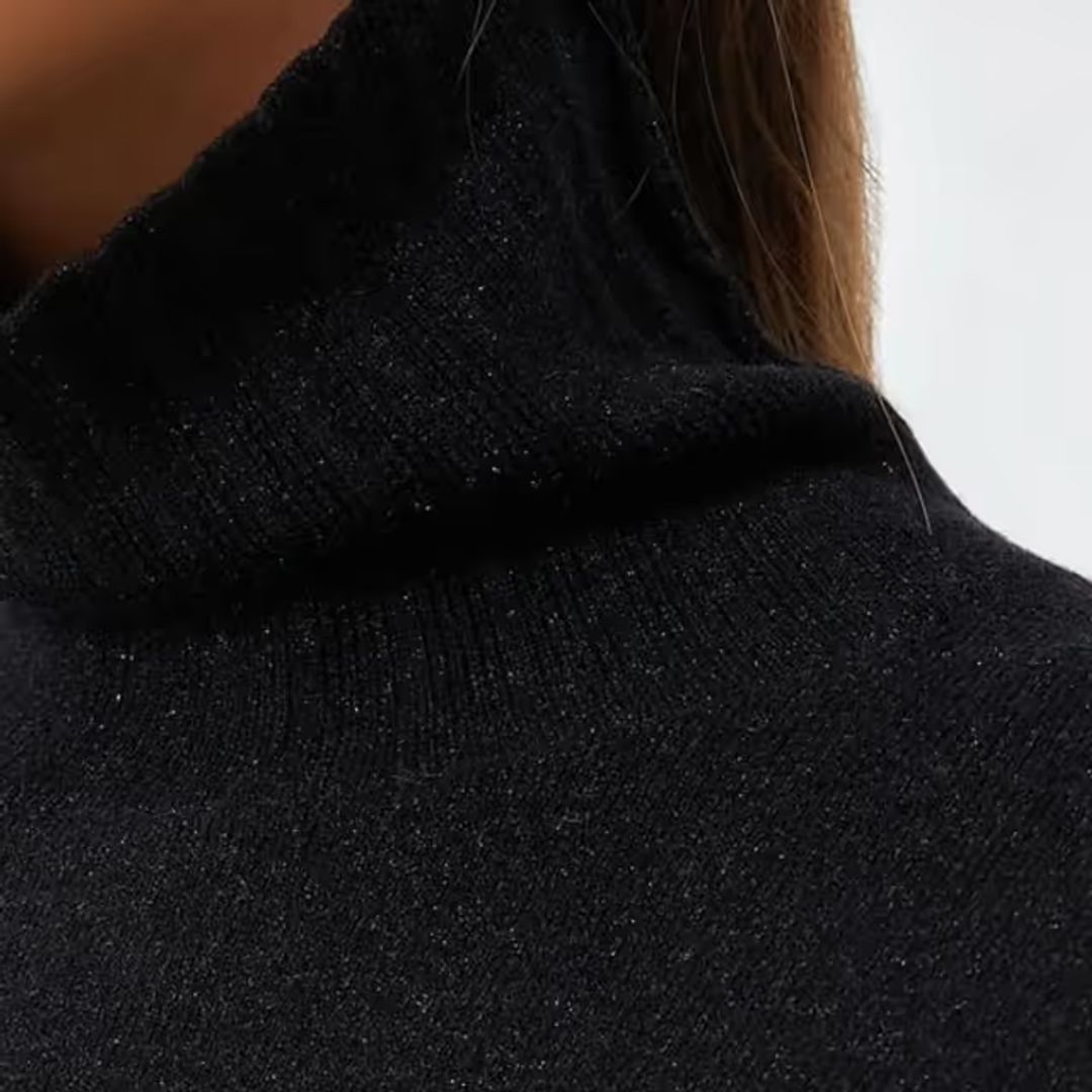 Pomander Place Black Noir Vivianne Sweater Mini Dress #4