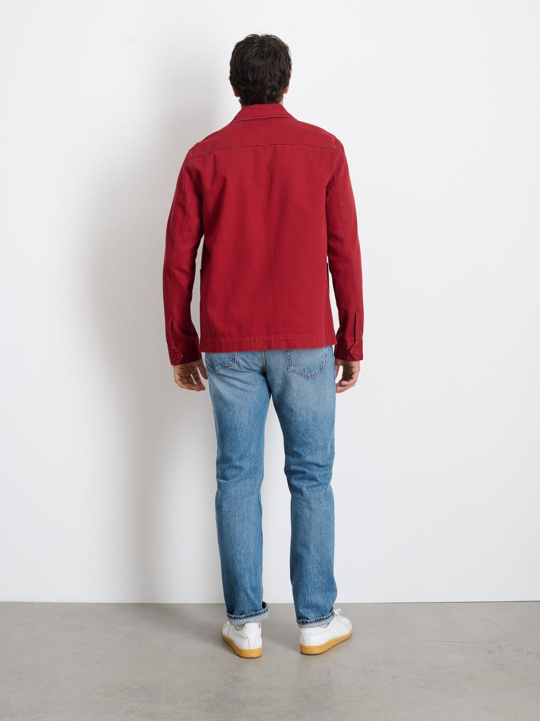 Garment Dyed Work Jacket in Recycled Denim #5