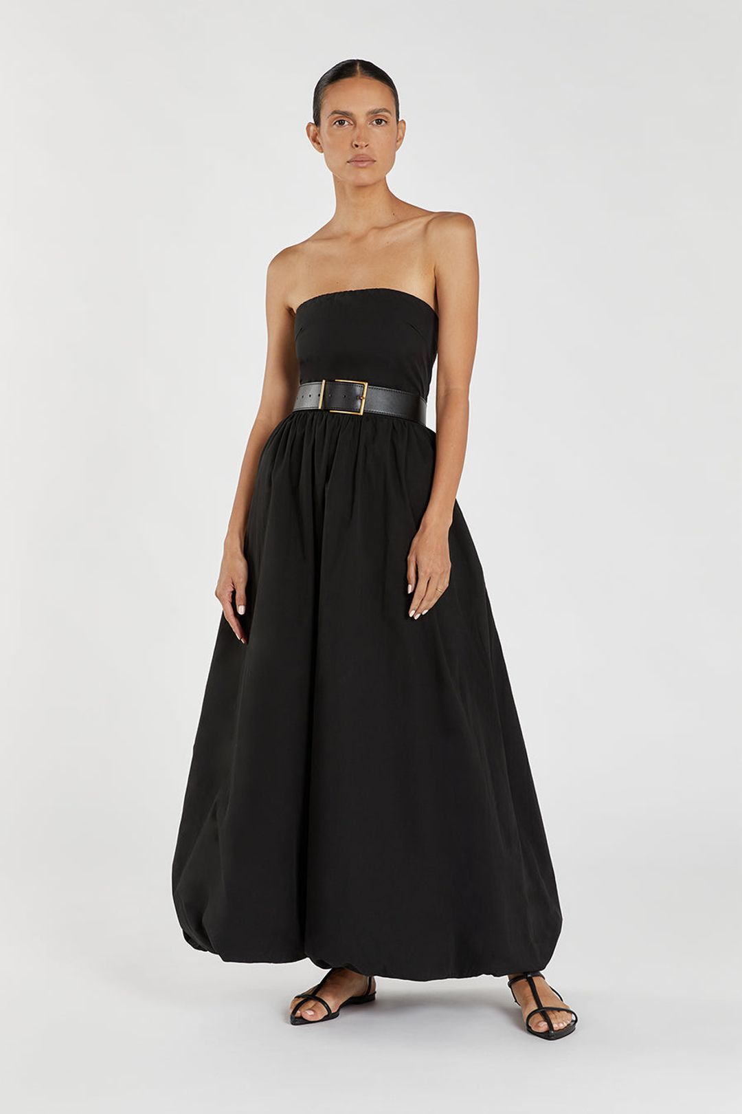 MONTY BLACK COTTON BUBBLE DRESS