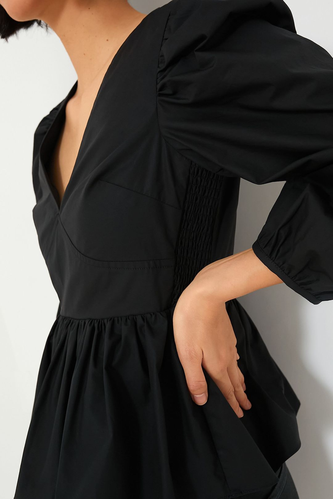 Black Puff Sleeve Elaina Blouse #5