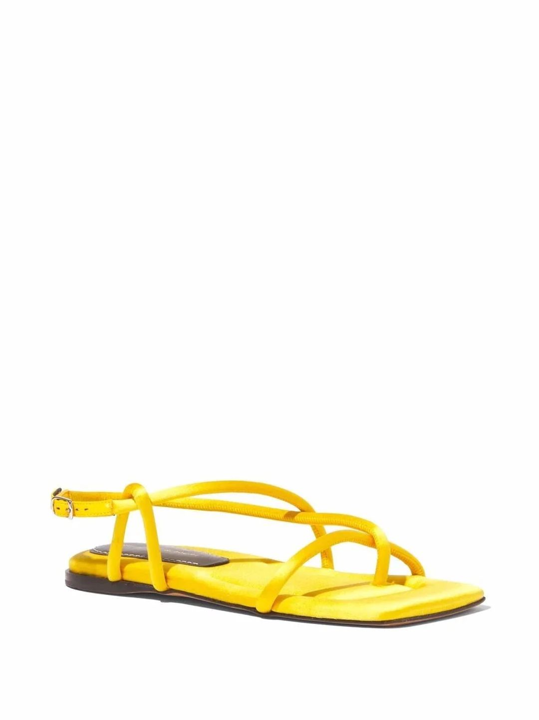 Yellow strappy sandals
