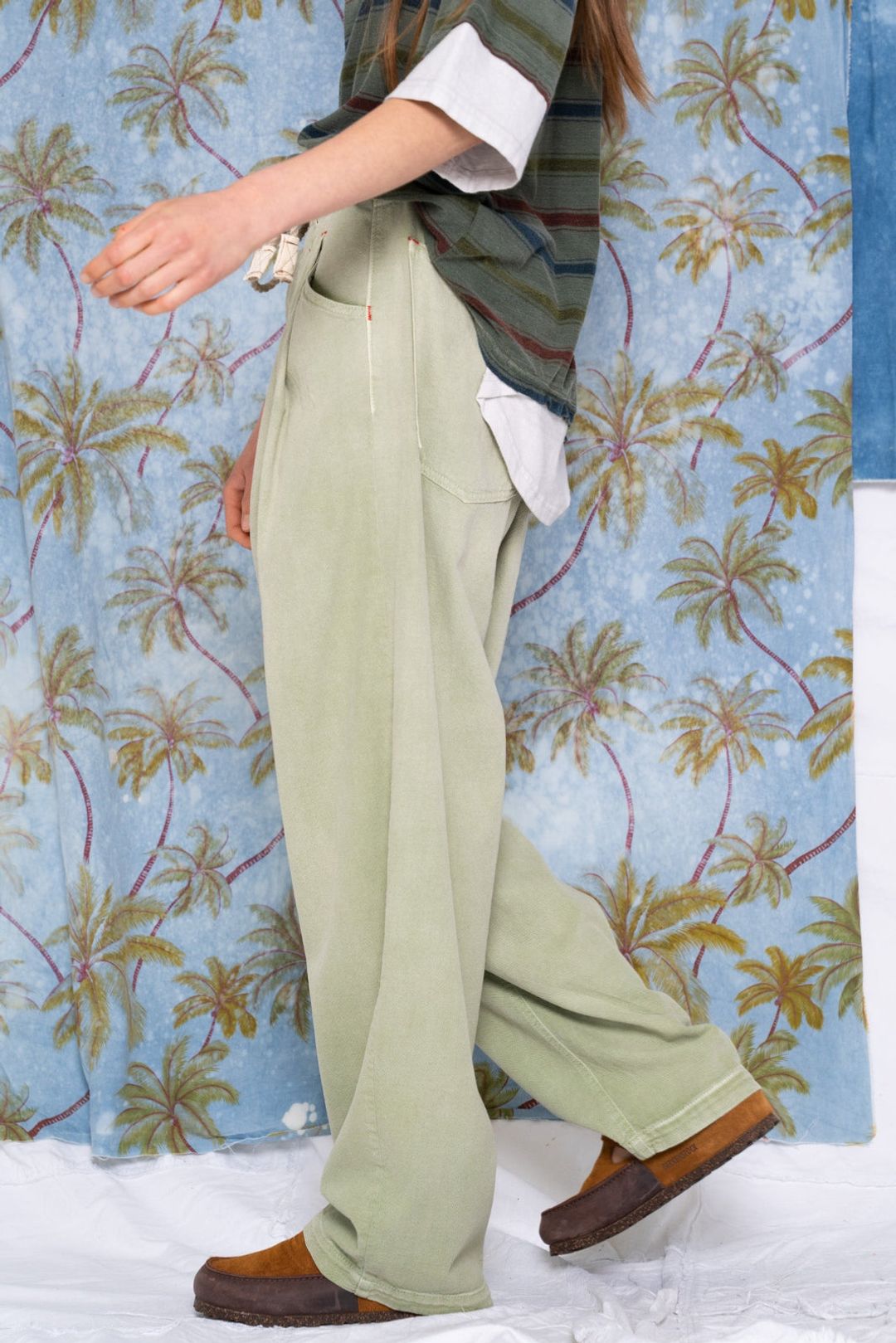 P40 Z Boys Japan 8oz Cotton/Linen Sunfaded Basil #4