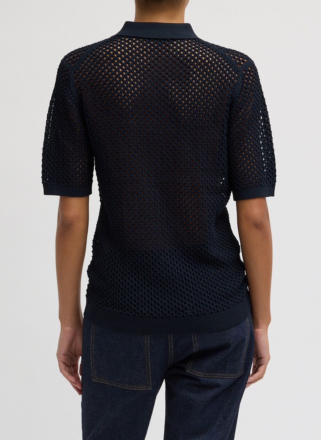 Crochet Netting Slim Polo #3