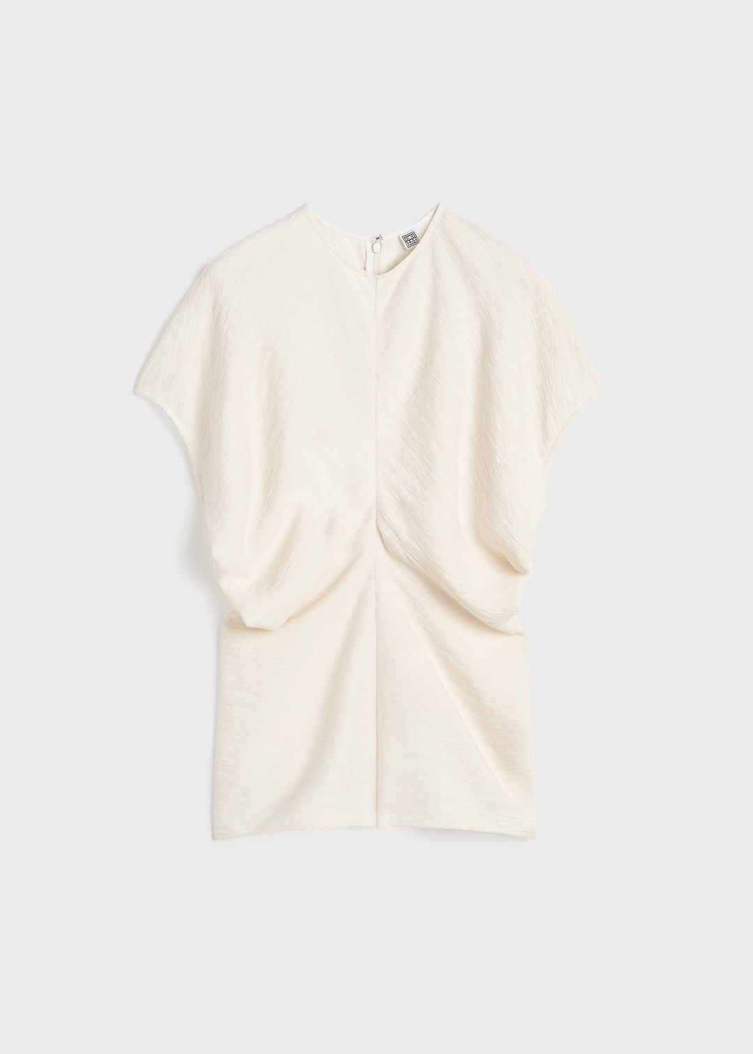 Slouch waist crinkled top cream #5