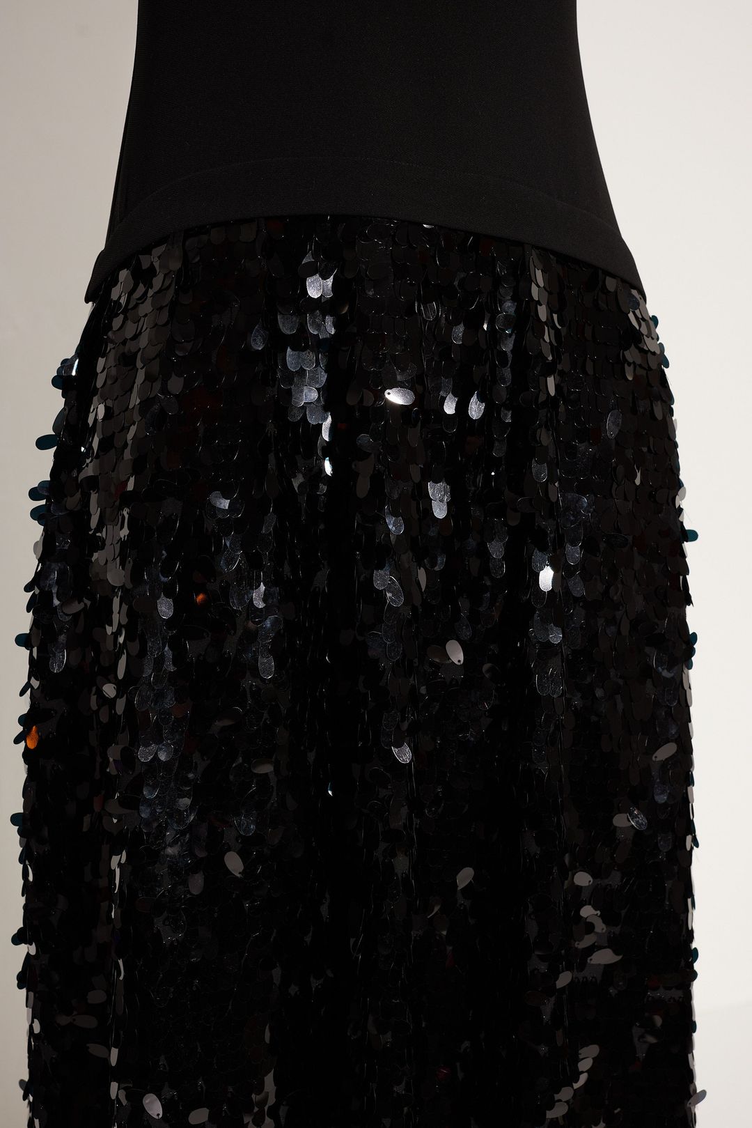 Memphis Crepe Sequin Dress in Black #3