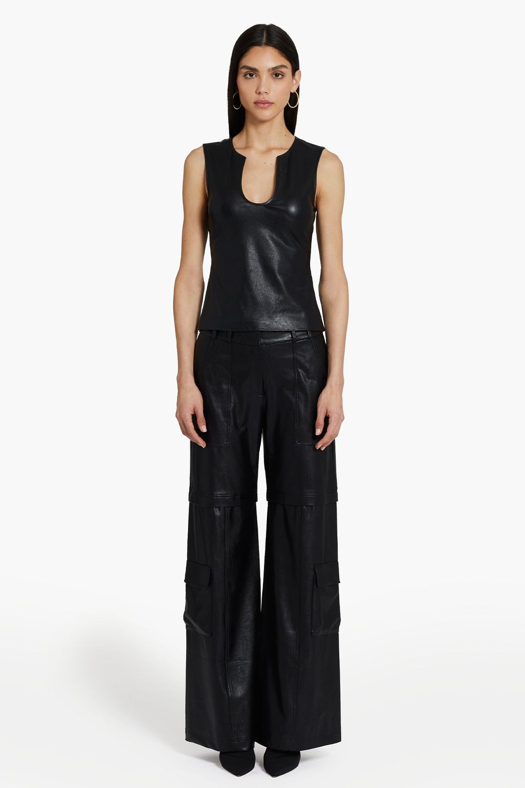 Damon Top in Faux Leather #3