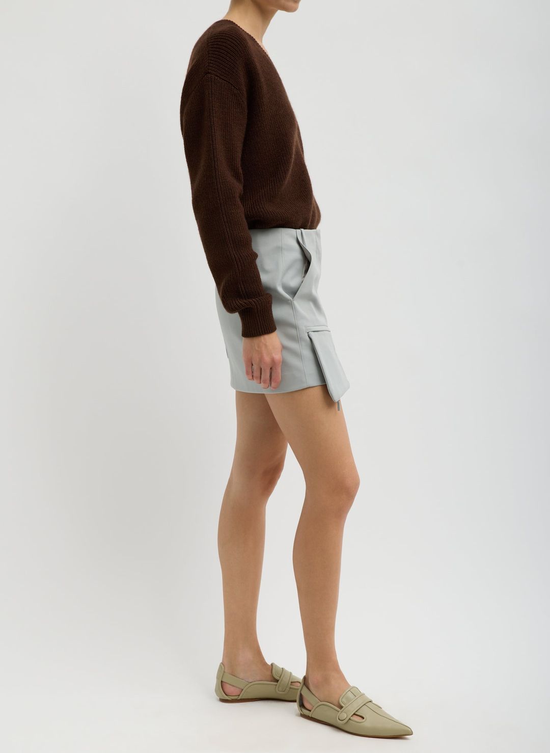 Compact Tech Knit Mini Skirt