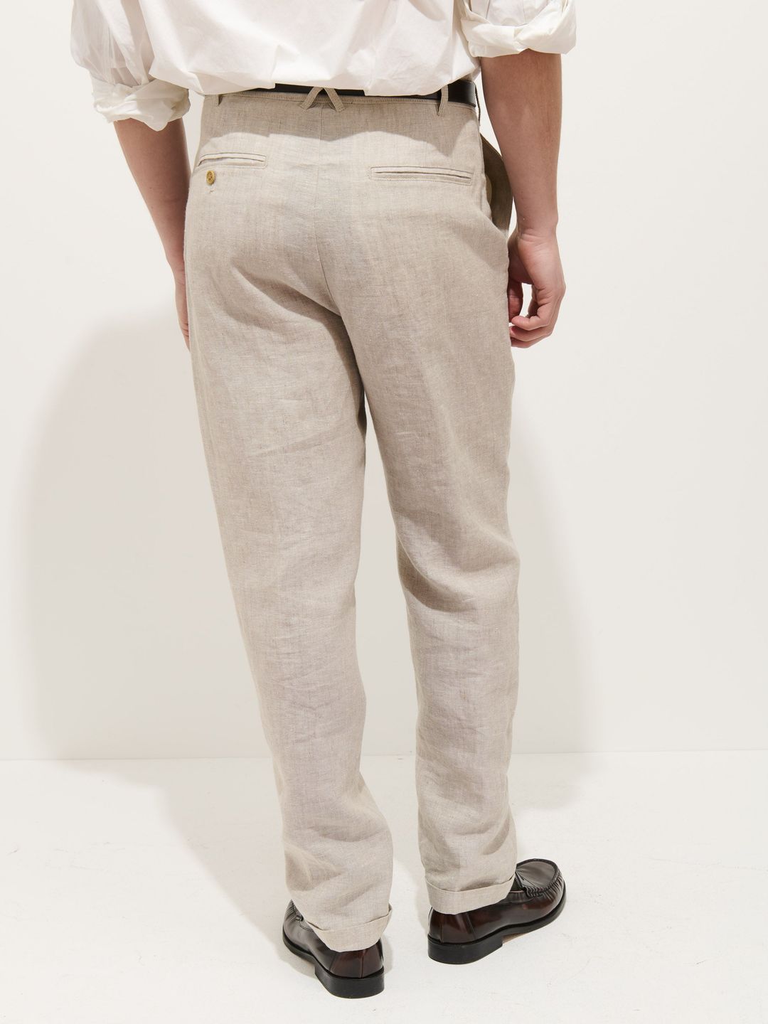 Standard Pleated Pant In Flax Linen #4