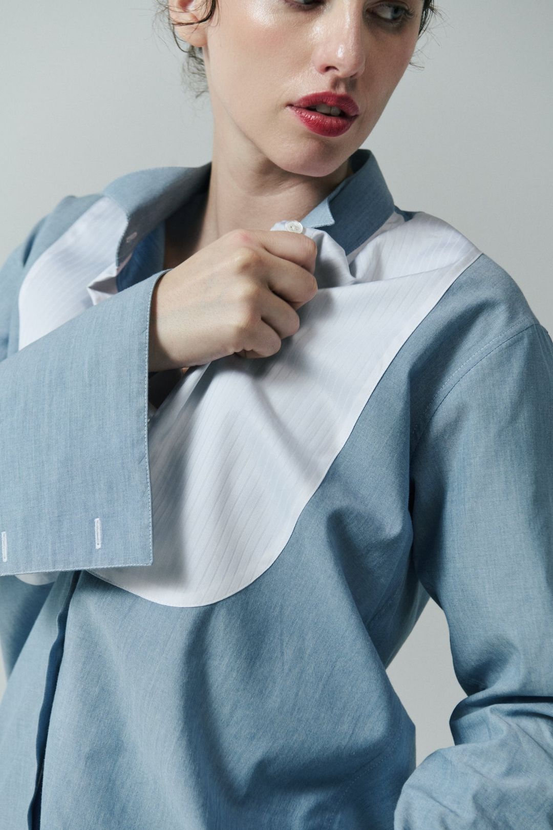 CHAMBRAY TUXEDO SHIRT #4