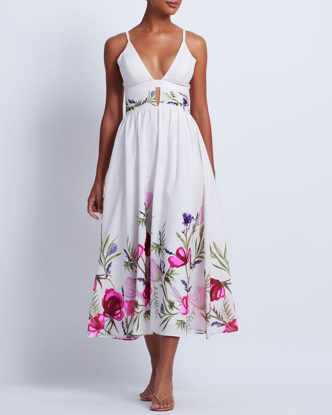 Viera V-Neck Midi Dress