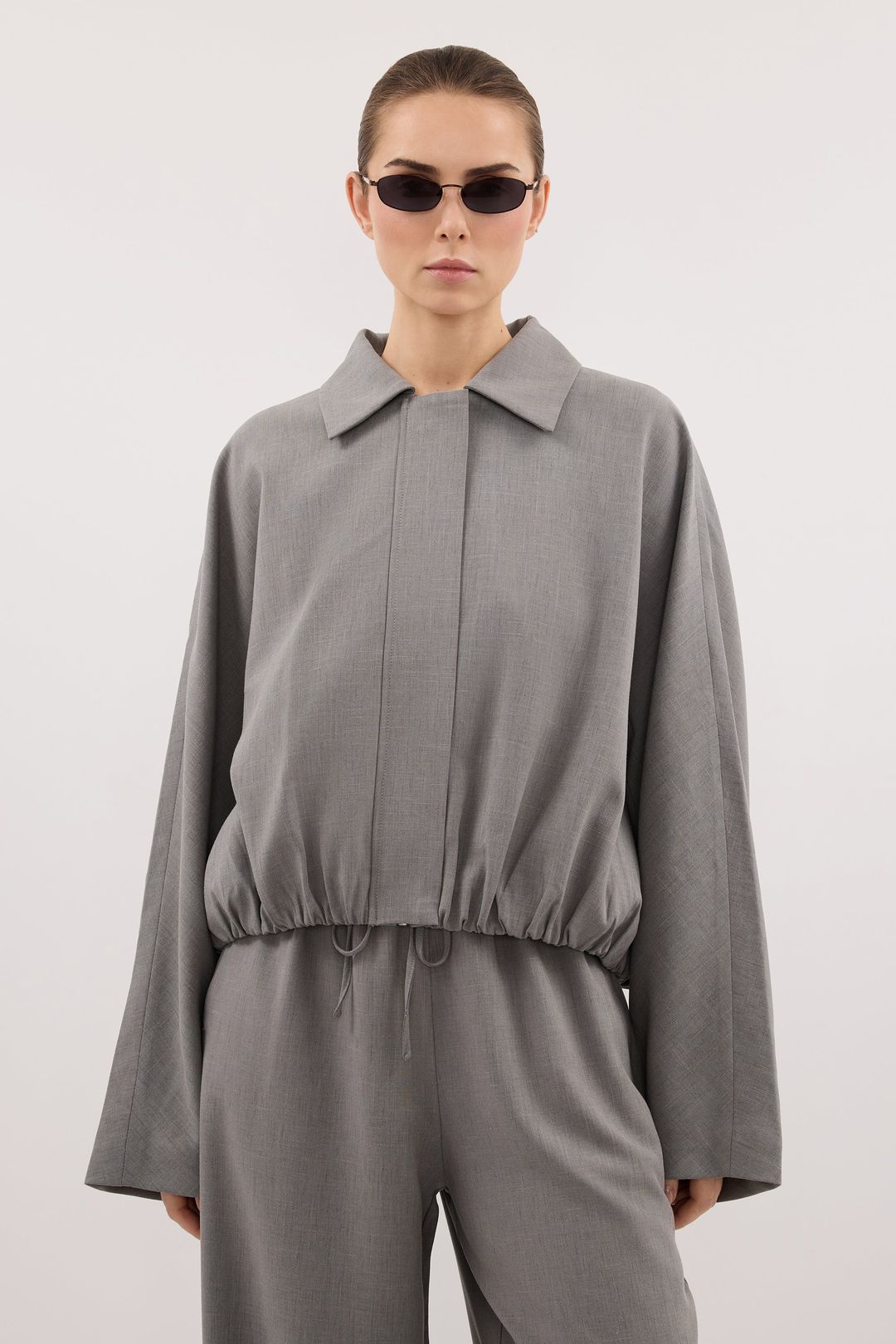 KENDALL STEEL GREY BOMBER JACKET