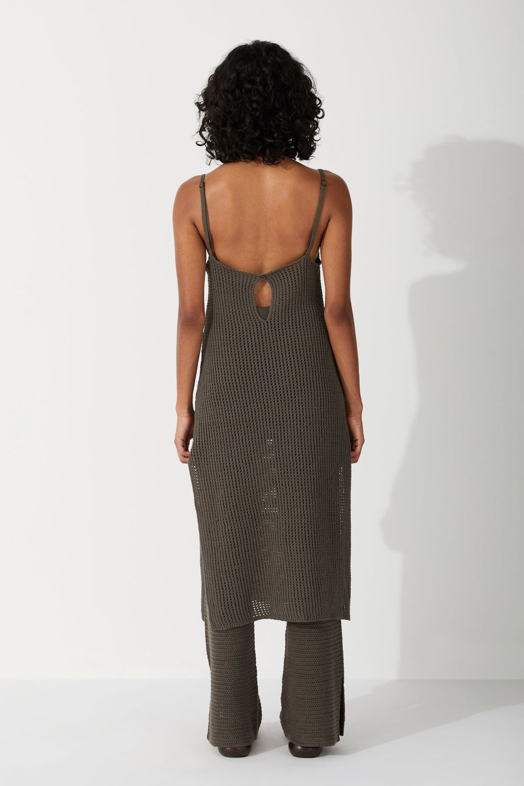Charcoal Cotton Crochet Dress #6