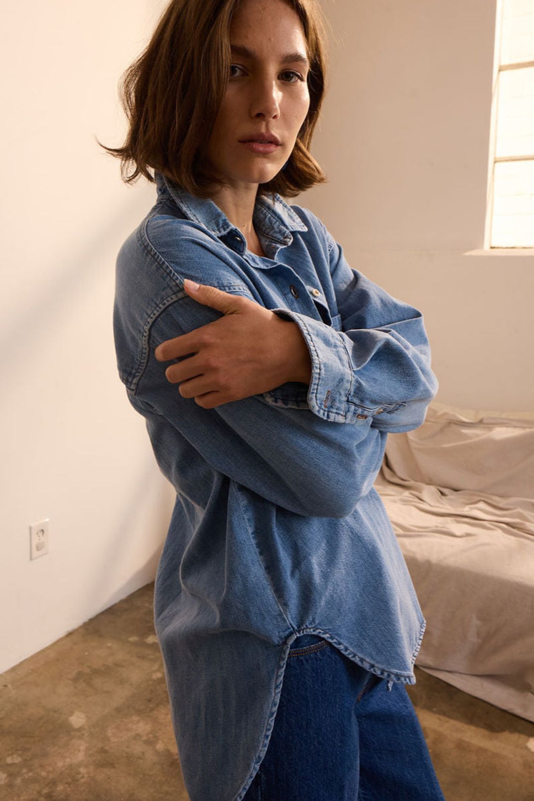 The Essential Denim Shirt in Timeworn Indigo #7