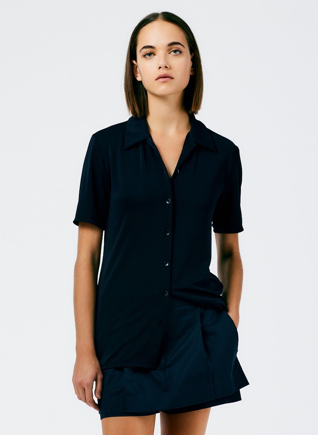 Harlow Jersey Slim Short Sleeve Shirt
