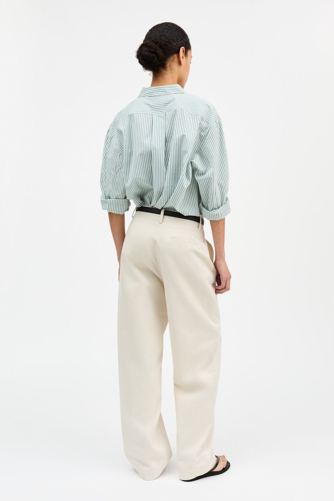 Edgar shirt - White/Aqua stripe #4