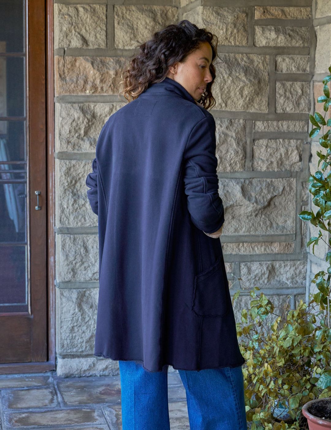 BELFAST TRENCH Classic Navy, Triple Terry