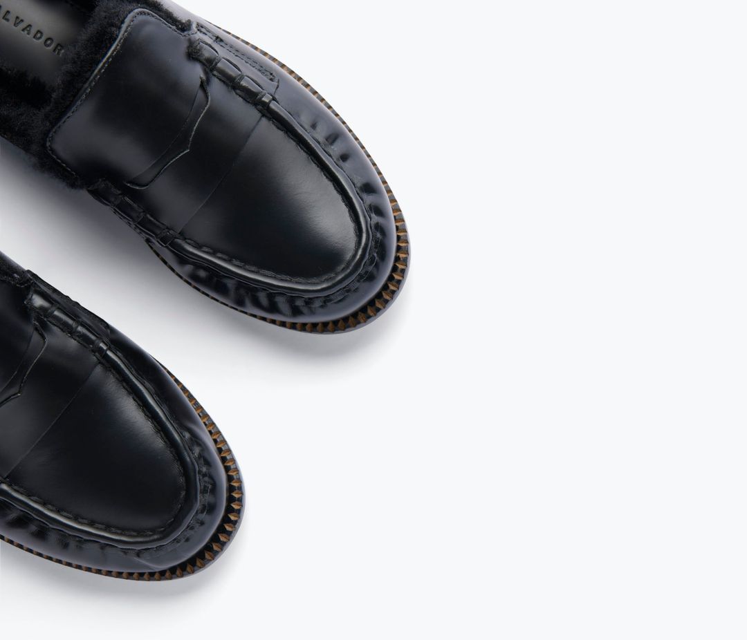 TEMI SHEARLING PENNY LOAFER MULE #3