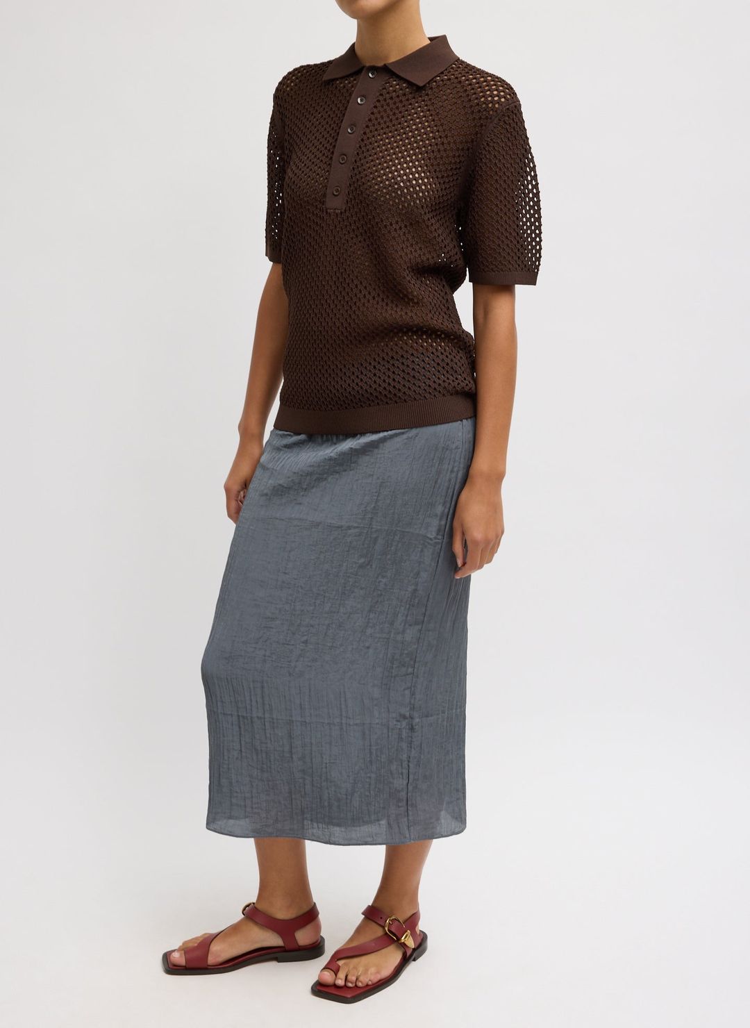 Crochet Netting Slim Polo #4