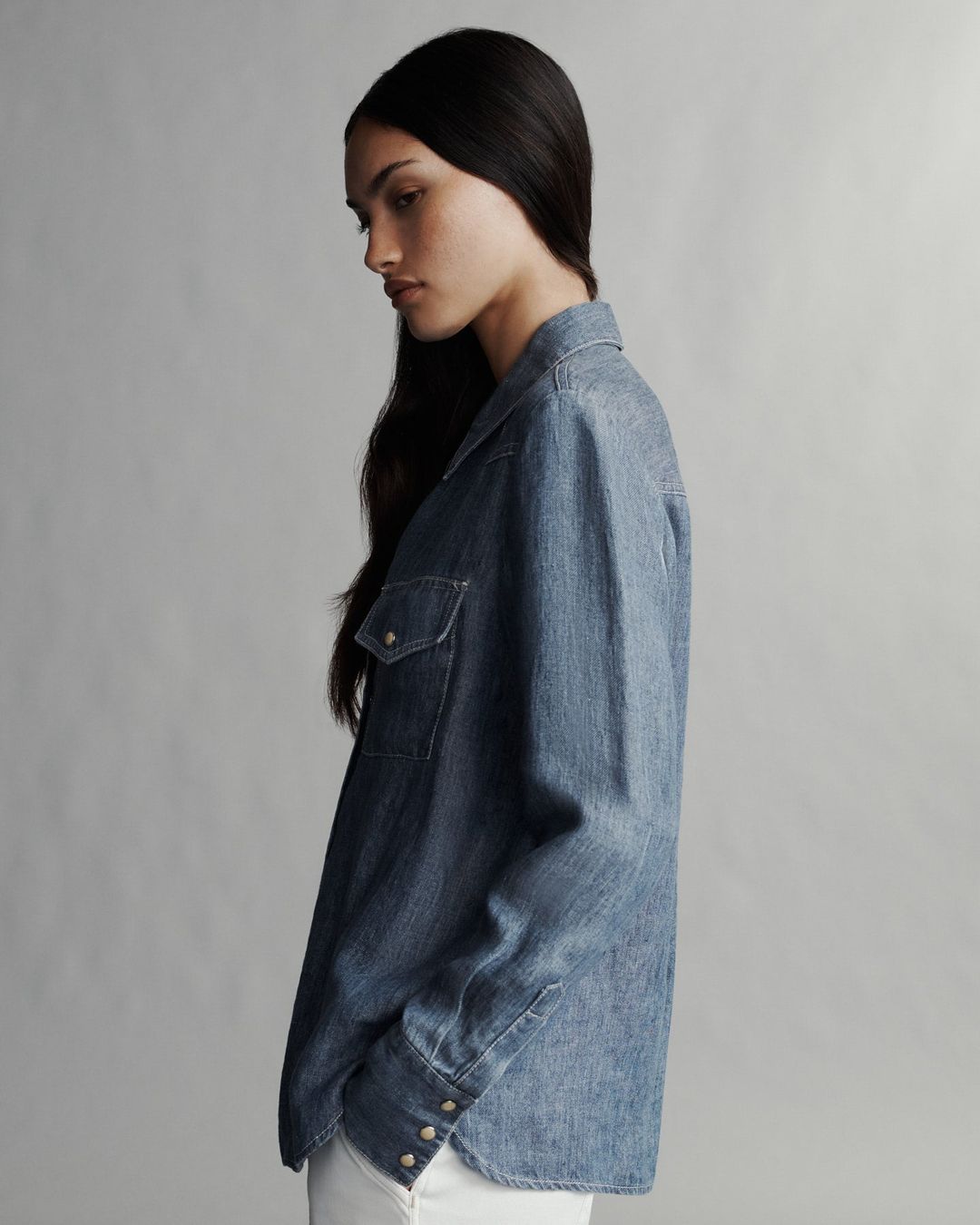 Rancher's Daughter shirt in hemp denim #4