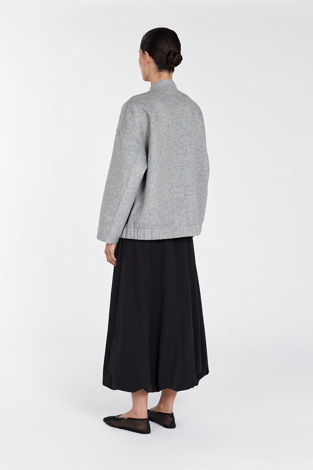 JERI SILVER WOOL BOMBER JACKET #5