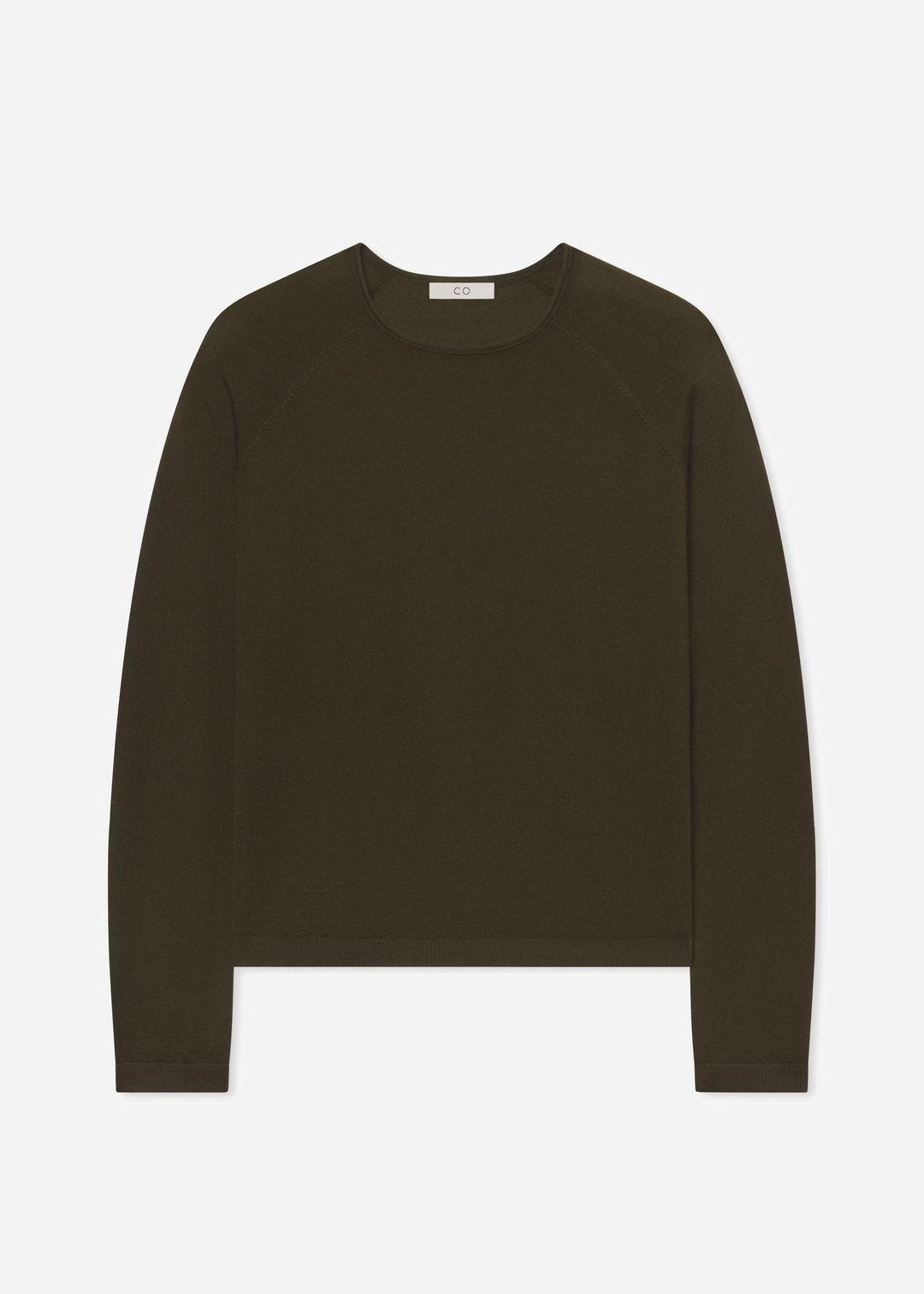 Raglan Sweater in Fine Cashmere - Olive #5