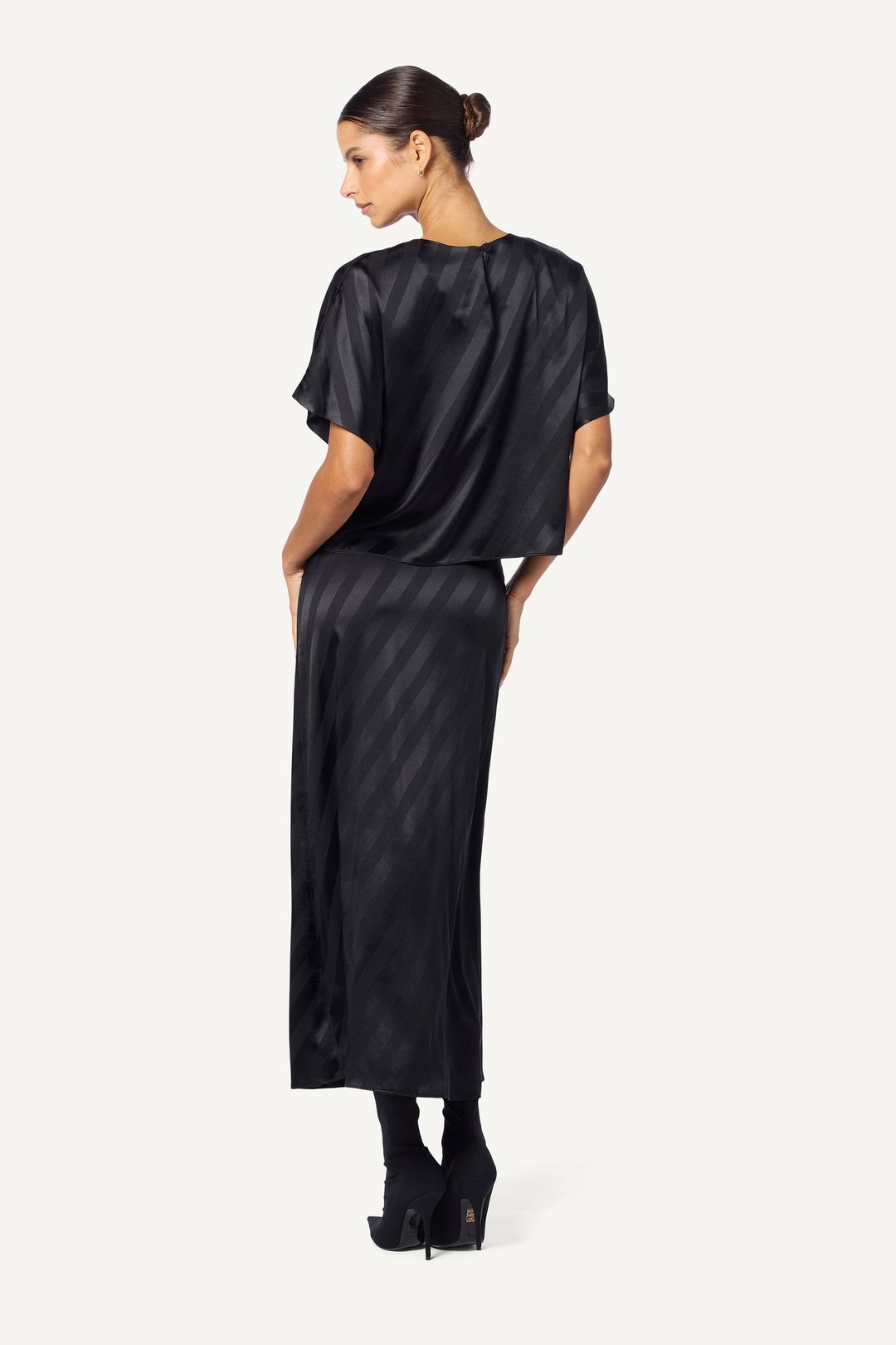 ADRIA DOLMAN CREWNECK TOP WITH KEYHOLE AT BACK | BLACK #3