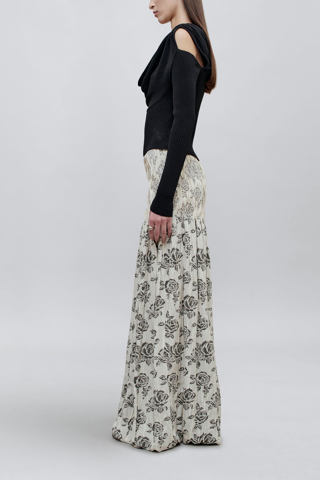 Michele Cowl Neck Sweater in Cotton Nylon #3