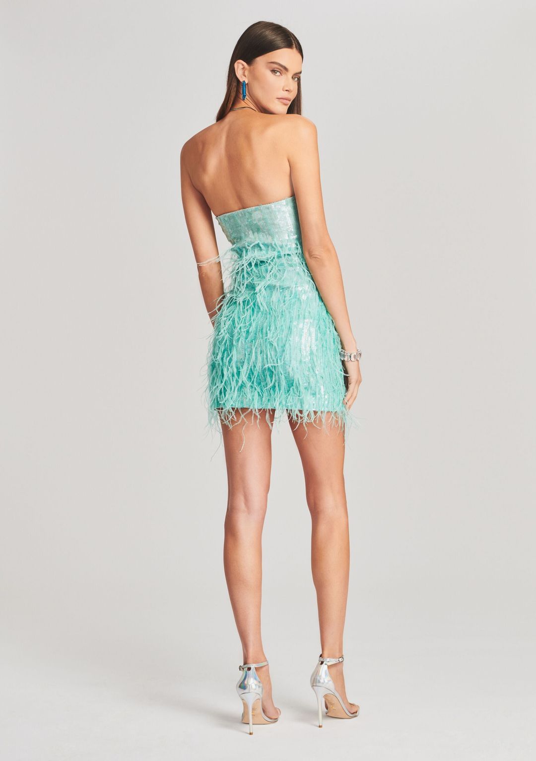Anastasia Sequin Feather Dress #4