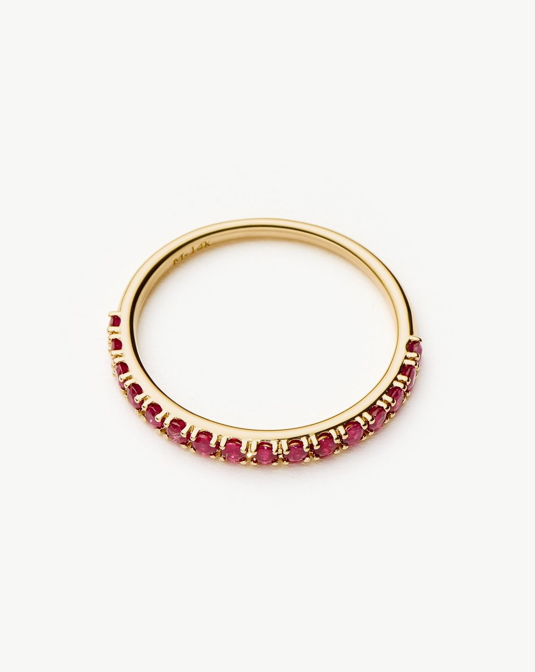 Fine Half Eternity Ruby Ring | 14ct Solid Gold/Ruby #5