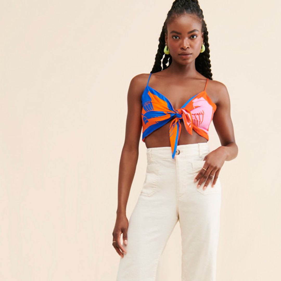 Mixed Rainbow Toucans Crop Top