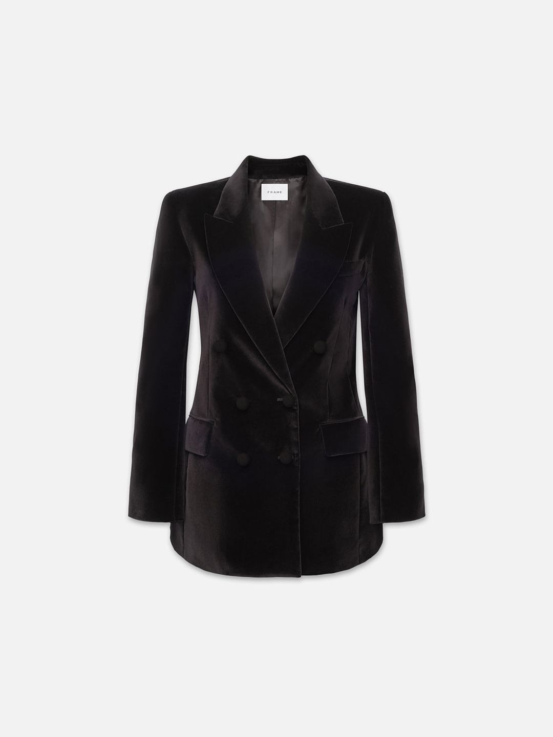 Double Breasted Slim Blazer -- Black