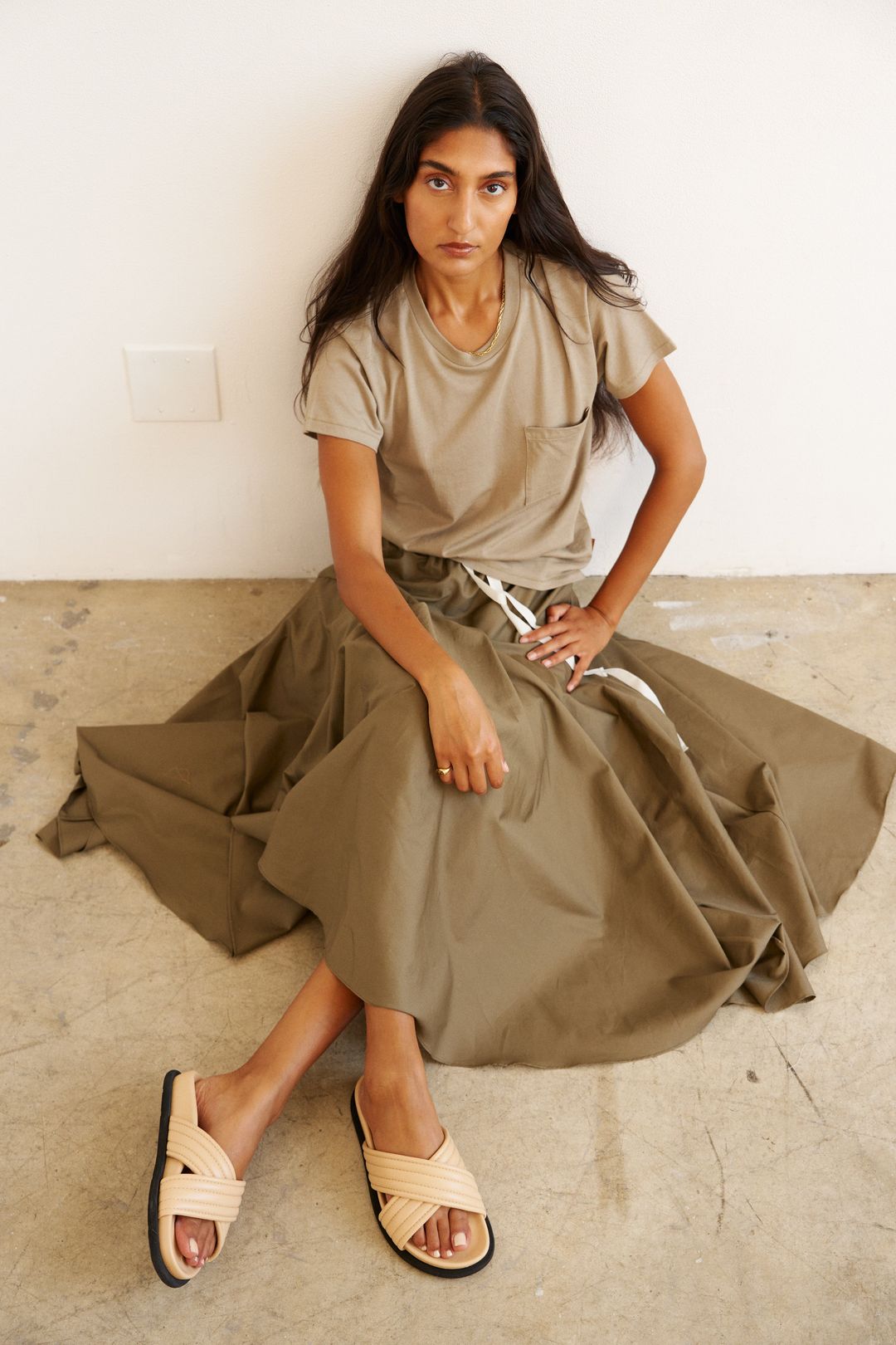 The Italian Summer Skirt in Taupe
