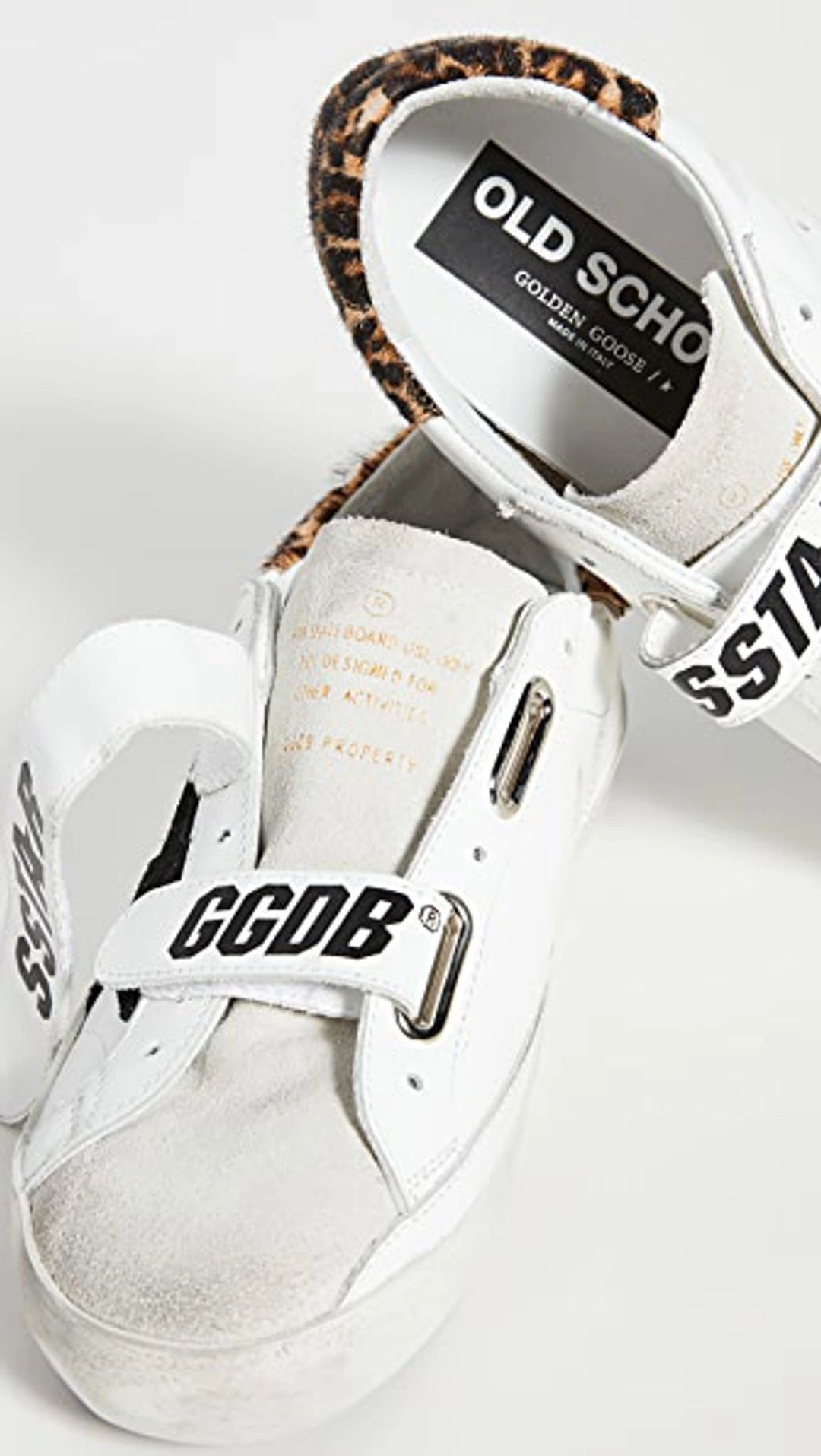 Old School Leather Sneakers In White #6