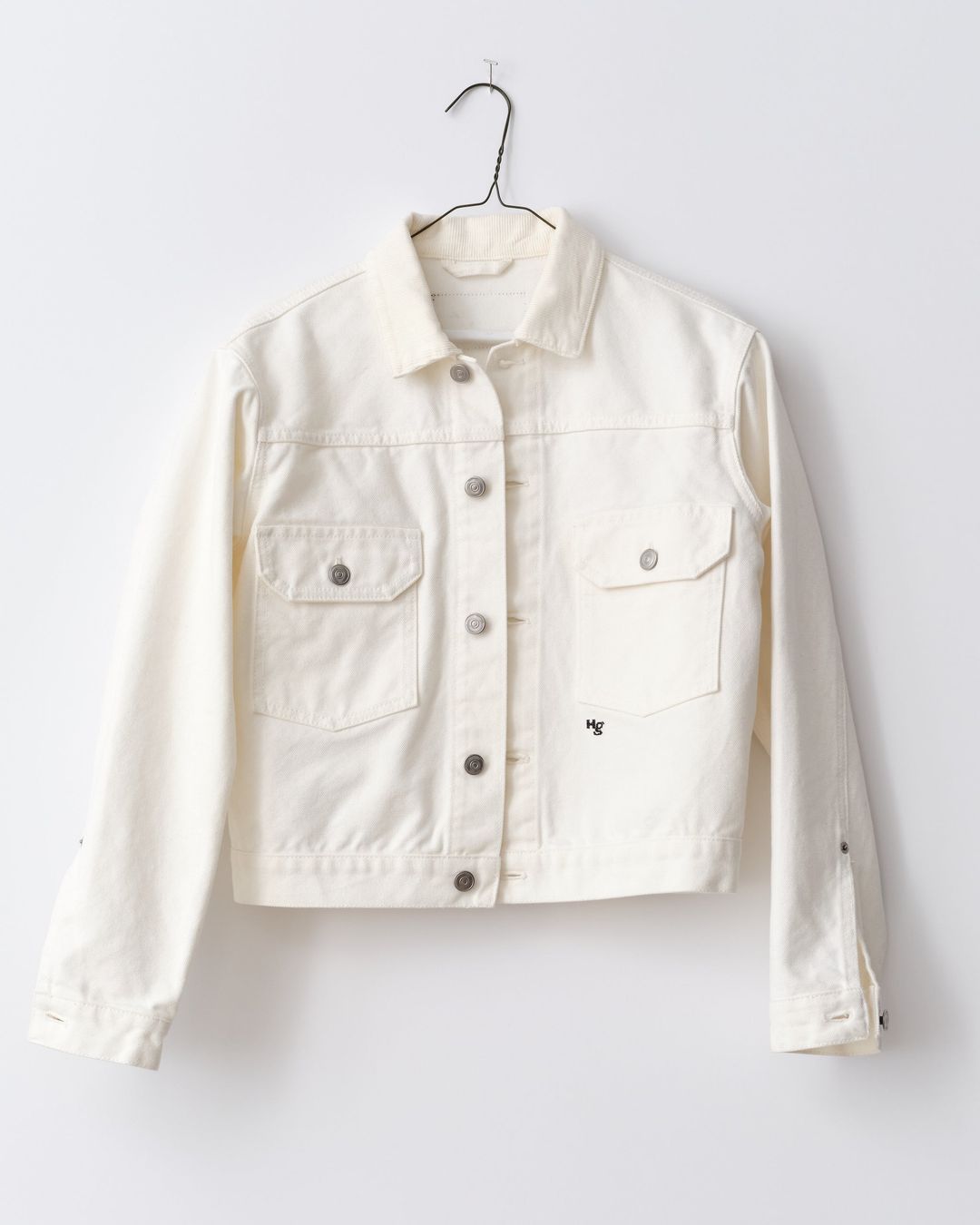 Washed Canvas Work-Wear Jacket in White #5