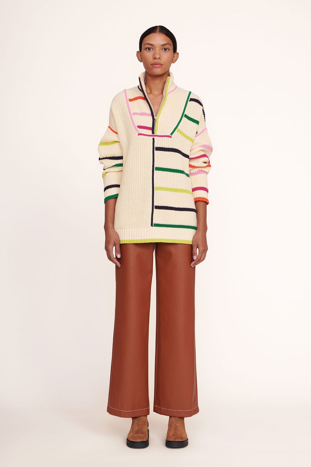 HAMPTON SWEATER | CREME RAINBOW MULTI #2