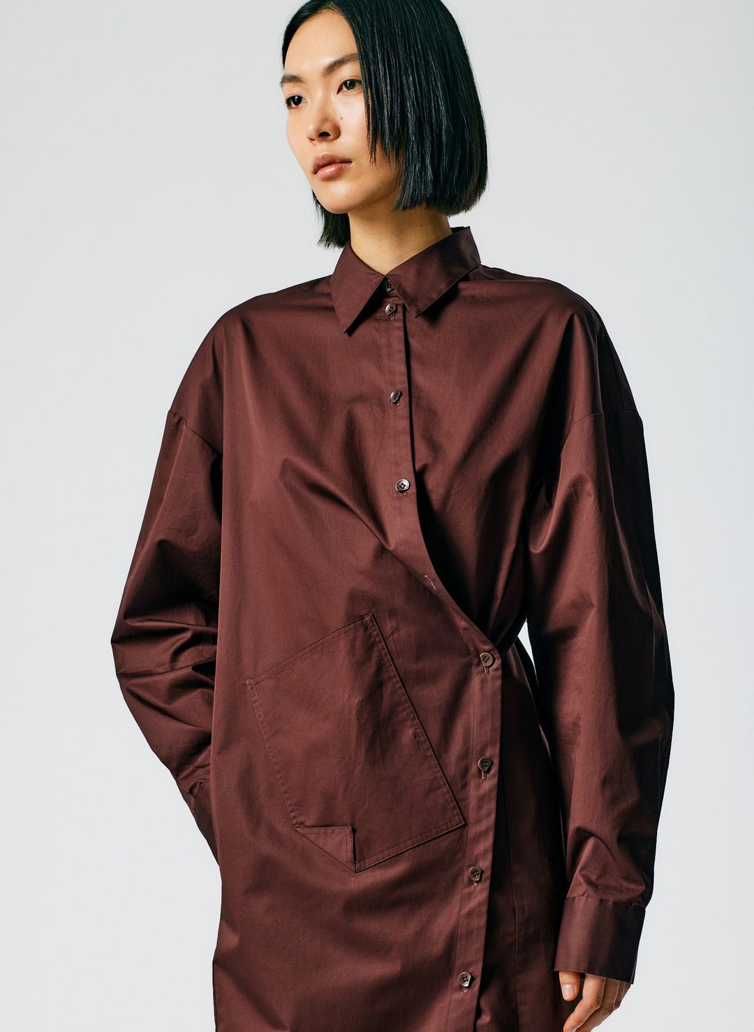 Lightweight Cotton Sateen Shirtdress #7